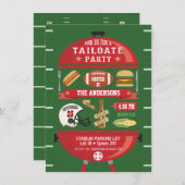 Tailgate Party GRILLEN Football Einladung (Vorne/Hinten)