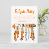 Tailgate Party Tennessee Ladys Cowboy Boots Einladung (Stehend Vorderseite)