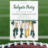 Tailgate Party Waco Ladys Cowboy Boots Green Gold Einladung
