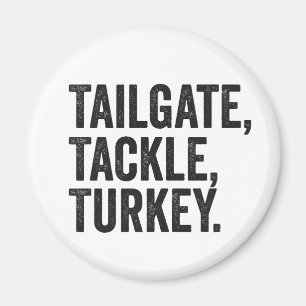 Tailgate Tackle Turkey Funny Erntedank Football Magnet