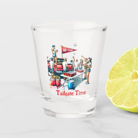 Tailgate Time Beer Pong Schnapsglas (Vorderseite)