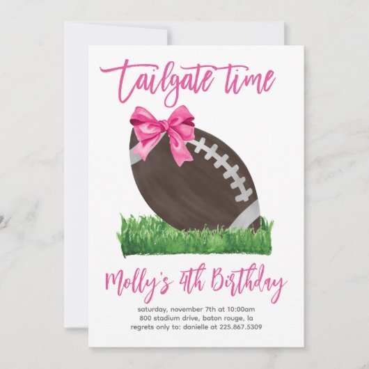 Tailgate Time Birthday Einladung (Vorderseite)