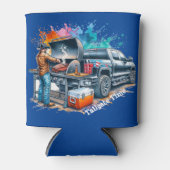 Tailgate Time Cowboy Kochen GRILLEN Pit Custom Dosenkühler (Vorderseite)