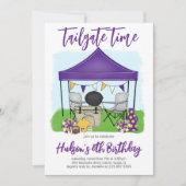 Tailgate Time Football Geburtstag JEDER FARBCOMBO Einladung (Vorderseite)