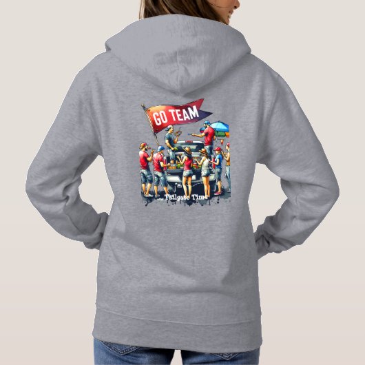 Tailgate Time Go Team Hoodie (Rückseite)