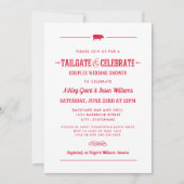 Tailgate und Celebrate Red Wedding Couples Dusche Einladung (Vorderseite)