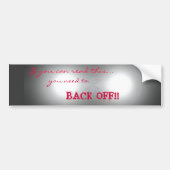 Tailgater Warnung Autoaufkleber (Vorne)