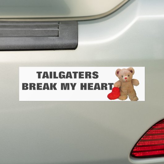 Tailgaters brechen meinen herzen Teddybär Autoaufkleber (Auf Auto)