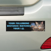 Tailgaters IQ? Selben wie nach Abstand CAT Meme Autoaufkleber (Auf Auto)