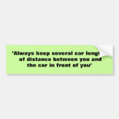 Tailgaters Verkehrs-Gesetzeswarnung Autoaufkleber (Vorne)