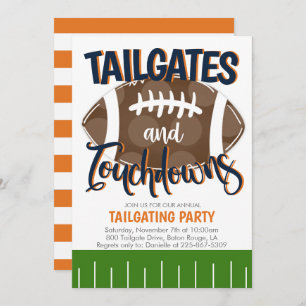 Tailgates and Touchdowns Football JEDES TEAM COLOR Einladung