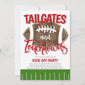 Tailgates and Touchdowns Football JEDES TEAM COLOR Einladung (Vorderseite)