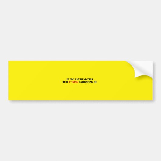 Tailgating Autoaufkleber (Vorne)