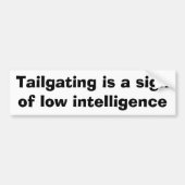 Tailgating ist ein Zeichen der niedrigen Autoaufkleber (Vorne)