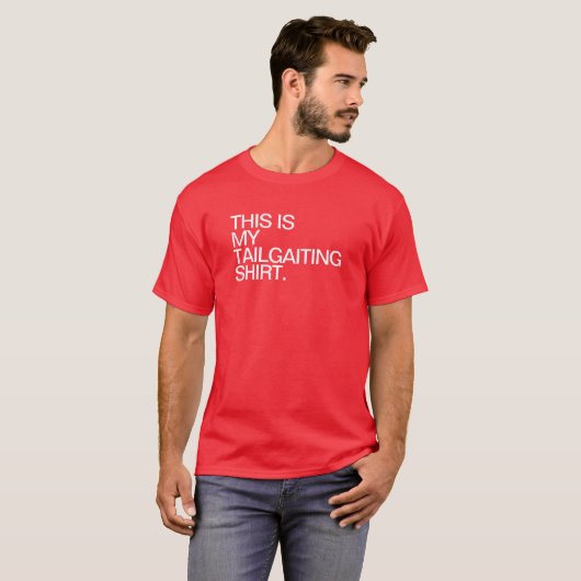 TAILGATING-ROTES WEISS T-Shirt (Vorne ganz)