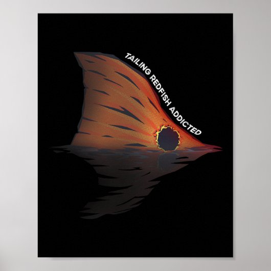 Tailing Redfish Fishing Joke Redfishing Red Drum F Poster (Vorne)