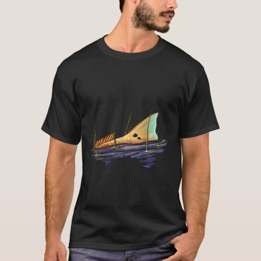 Tailing Redfish Red Drum Fish Shirt Redfish Tail (Vorderseite)
