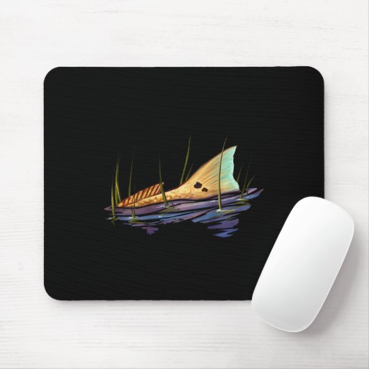 Tailing Redfish Red Drum Fish Shirt Redfish Tail Mousepad (Mit Mouse)