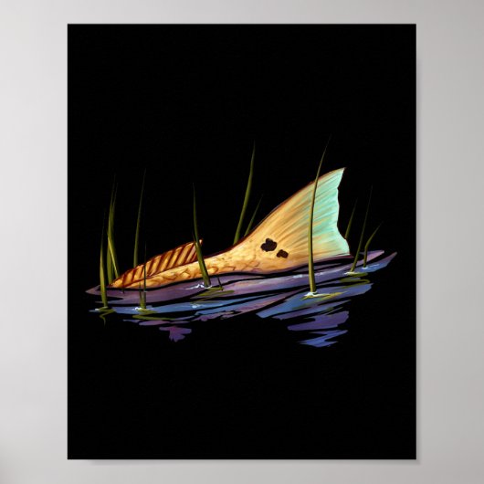 Tailing Redfish Red Drum Fish Shirt Redfish Tail  Poster (Vorne)