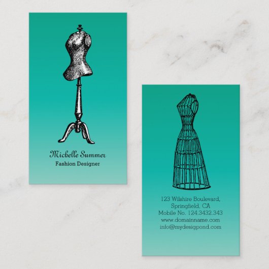 Tailor Seamstress Visitenkarte (Vorne/Hinten)