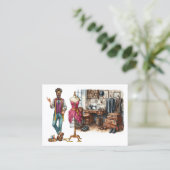 Tailor Sewing Visitenkarte (Stehend Vorderseite)