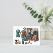 Tailor Sewing Visitenkarte (Stehend Vorderseite)