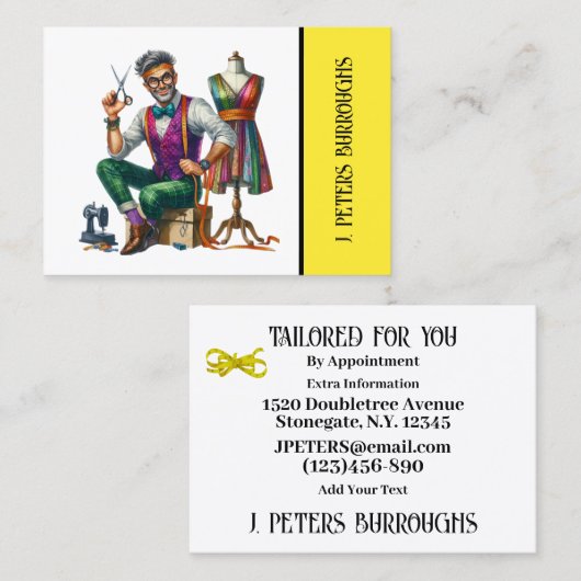 Tailor Sewing Visitenkarte (Vorne/Hinten)