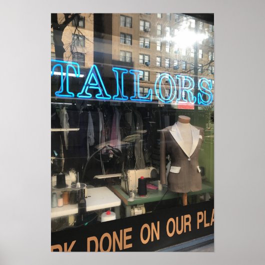 Tailor's Shop Window New York City Fotografy Poster (Vorne)
