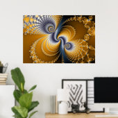 Tailspin - Fraktal Art Poster (Heimbüro)