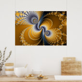 Tailspin - Fraktal Art Poster (Küche)