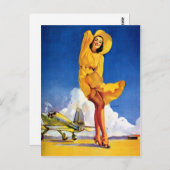 Tailwinds Button Up Postkarte (Vorne/Hinten)