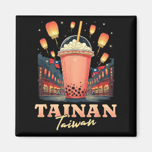 Tainan Taiwan Boba Bubble Tea Taiwanese Souvenir Magnet