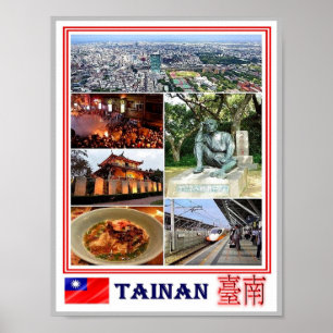 Tainan - Taiwan - Republik China - Mosaik - Poster