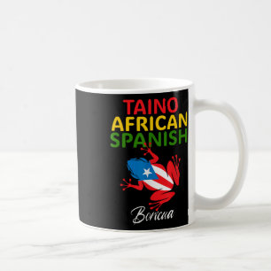 Taino Afrikanisch Spanisch Coqui Puerto Rico Flagg Kaffeetasse