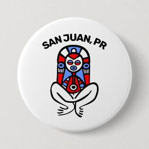 Taino Atabey Puerto Rico Custom Town Button