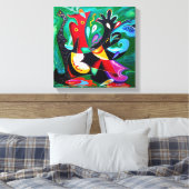 Taino Dance, Puerto Rico Art Leinwanddruck (Insitu (Schlafzimmer))