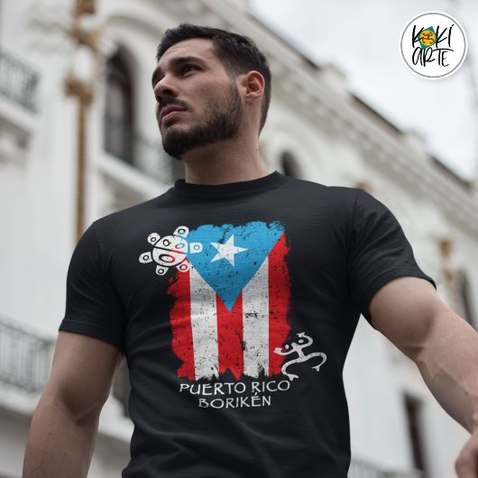 Taino Heritage Puerto Rico Flag T-Shirt
