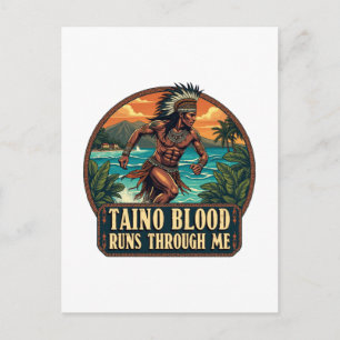 Taino-Krieger Puerto Rico Indigene Karibik Feiertagspostkarte