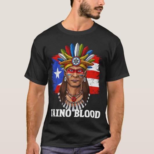 Taino Puerto Rico Krieger T-Shirt (Vorderseite)