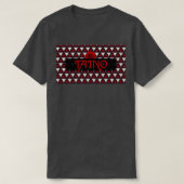 Taino Red Native American Diamond Pattern T-Shirt (Design vorne)