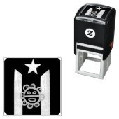 Taino Sol über Schwarz Weiß Permastempel (Beispiel)