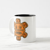 Taino-Sonne Zweifarbige Tasse (Vorderseite Links)