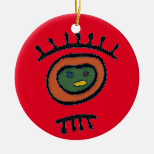 Taino Symbol Circle Ornament (Vorne)