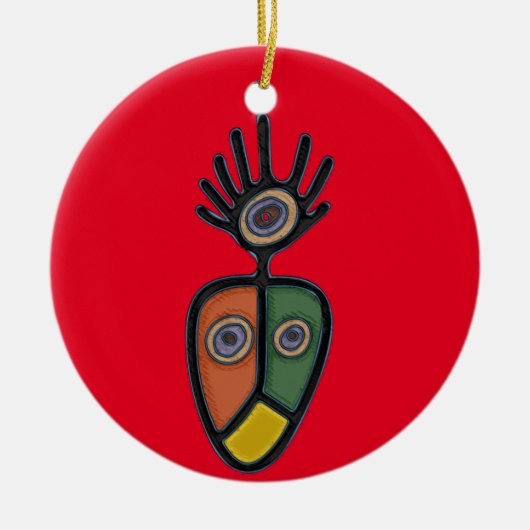 Taino Symbol Circle Ornament (Vorne)