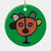 Taino Symbol Circle Ornament (Hinten)