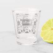 Taino Symbole Puerto Rico Kultur Schnapsglas (Rückseite)