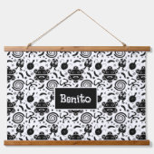 Taino Symbole Puerto Rico Kultur Wandteppich Mit Holzrahmen (Vorne)