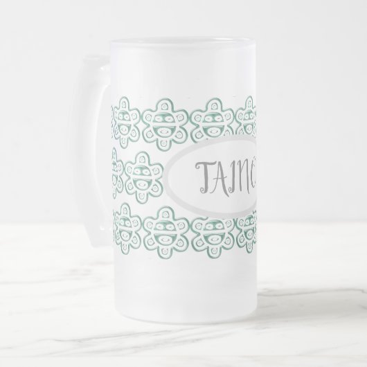 Taino-Tasse Mattglas Bierglas (Vorderseite Links)