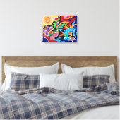 Taino und Vejigantes - Kunst von Galina Leinwanddruck (Insitu (Schlafzimmer))