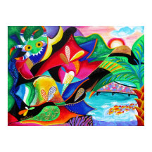 Taino & Vejigantes PR - Kunst von Galina -